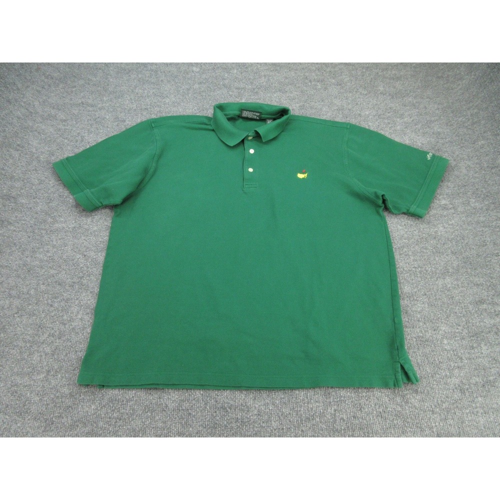 Masters Collection Mens Polo Regular Green Pima Cotton Logo Golf XL